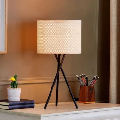 Lindby Pendellamper|Bordlamper > bordlampe Soula, Ø 26 cm, beige, plast, E27