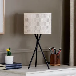 Lindby Pendellamper|Bordlamper > bordlampe Soula, Ø 26 cm, beige, plast, E27