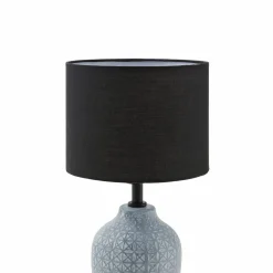Lindby Bordlamper > bordlampe Thalassia, grå/sort, Ø 20cm, keramik