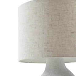 Lindby Pendellamper|Bordlamper > bordlampe Thalassia, hvid, Ø 30 cm, keramik