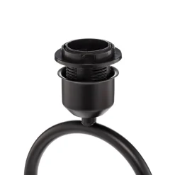 Lindby Bordlamper > bordlampe Yaelle, 50 cm høj, rattan, sort, E27