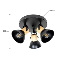 Lindby Spotlights > Bosko spotlight, 3 lyskilder, rund