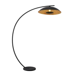 Pendellamper ^ Lindby buelampe Emilienne, sort, guldfarvet, 180 cm