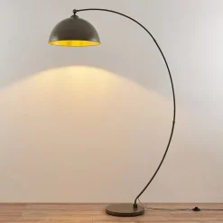 Lindby Gulvlamper|Gulvlamper > buelampe Jonera, grå, metal, E27, 185 cm høj