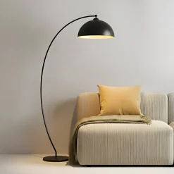 Lindby Pendellamper|Gulvlamper > buelampe Jonera, sort, metal, E27, højde 185 cm