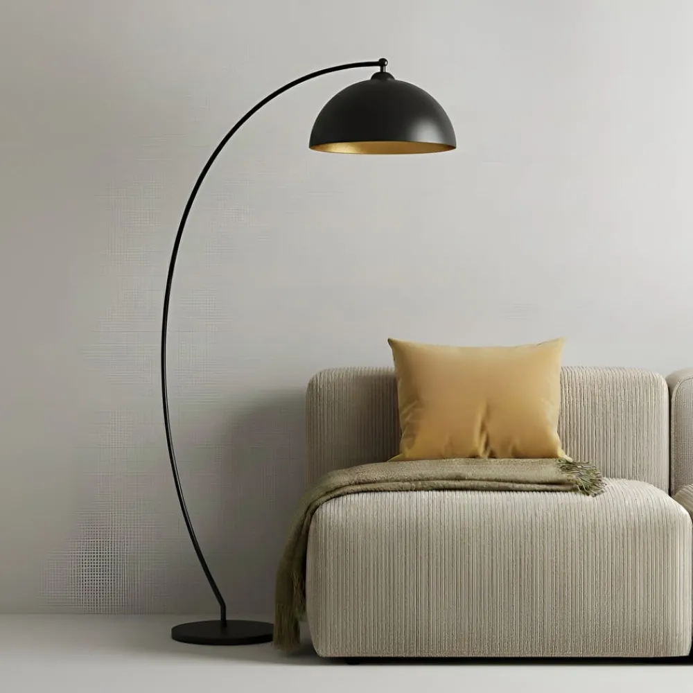 Lindby Pendellamper|Gulvlamper > buelampe Jonera, sort, metal, E27, højde 185 cm
