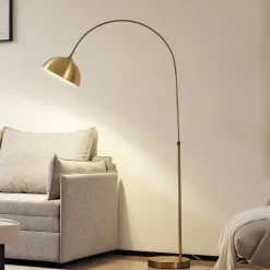 Pendellamper|Gulvlamper ^ Lindby buelampe Lennart, antik messing, metal 183 cm