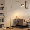 Pendellamper|Gulvlamper ^ Lindby buelampe Lennart, messing, højdejusterbar, E27