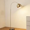 Lindby Pendellamper|Gulvlamper > buelampe Moisia, messingfarvet, metal, 148 cm