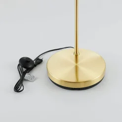 Lindby Pendellamper|Gulvlamper > buelampe Moisia, messingfarvet, metal, 148 cm