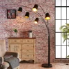 Lindby Gulvlamper|Gulvlamper > buelampe Tinne, sort/guld, marmor, 5 lyskilder, E14