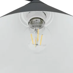 Gulvlamper|Gulvlamper ^ Lindby buelampe Triangolo, sort, højde 195 cm, metal E27
