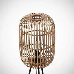 Lindby Gulvlamper|Gulvlamper > Canyana gulvlampe, 139 cm, natur, rattan, stativ