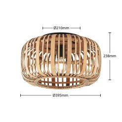 Lindby Gang|Loftlamper > Canyana loftlampe, natur, rattan, Ø 40 cm
