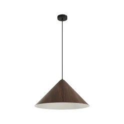 Lindby Pendellamper|Pendellamper > Clarine hængelampe, valnød, Ø 50 cm, metal