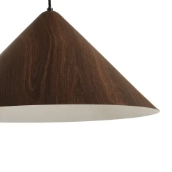 Lindby Pendellamper|Pendellamper > Clarine hængelampe, valnød, Ø 50 cm, metal