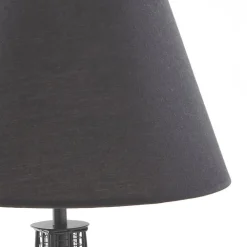 Bordlamper ^ Lindby Croia bordlampe, sort, metal, Ø 28 cm, E27