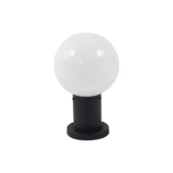 Lindby Sokkellamper > Dangan sokkellampe, hvid, højde 32 cm, glas, metal