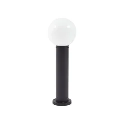 Sokkellamper ^ Lindby Dangan sokkellampe, hvid, højde 60 cm, glas, metal
