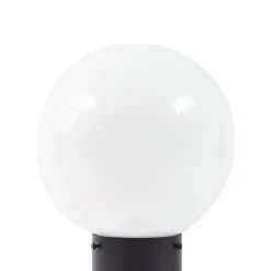 Sokkellamper ^ Lindby Dangan sokkellampe, hvid, højde 60 cm, glas, metal
