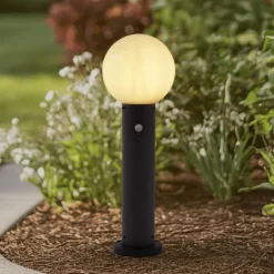 Sokkellamper Med Sensor|Sokkellamper ^ Lindby Dangan sokkellampe, hvid, 60 cm, glas, sensor