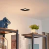Indbygningsspots ^ Lindby downlight Thorid, sort, 10 x 10 cm, sæt med 10, GU10