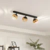 Lindby Loftlamper > Ediz loftslampe, 3-lys, GU10, træ, 73 cm lang