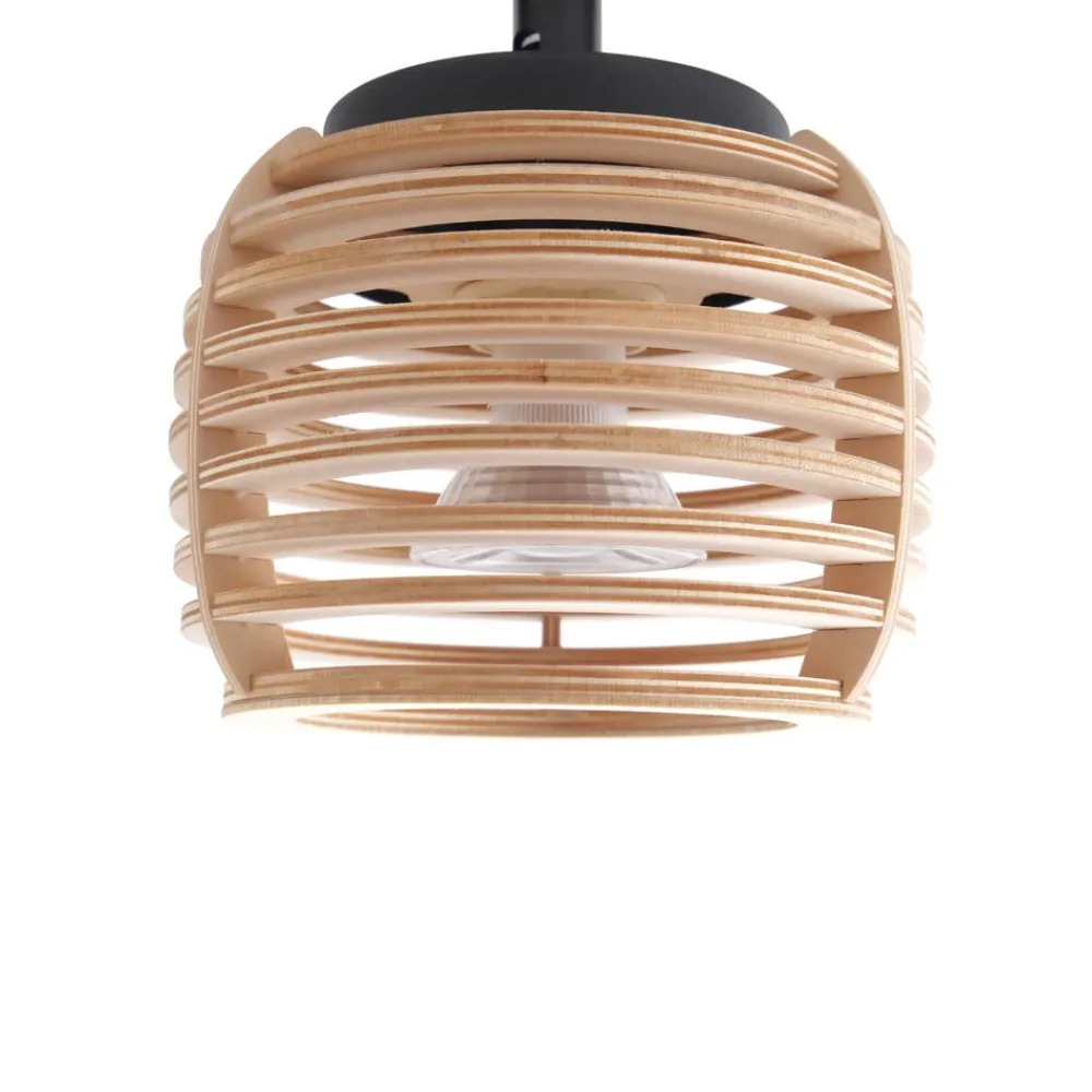 Lindby Loftlamper > Ediz loftslampe, 3-lys, GU10, træ, 73 cm lang