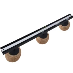Lindby Loftlamper > Ediz loftslampe, 3-lys, GU10, træ, 73 cm lang