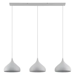 Pendellamper|Pendellamper ^ Lindby Elamira pendellampe, hvid, metal, 133 cm, 3 lyskilder.