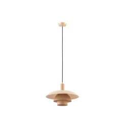 Lindby Pendellamper|Pendellamper > Elorri hængelampe, beige, Ø 38 cm, metal