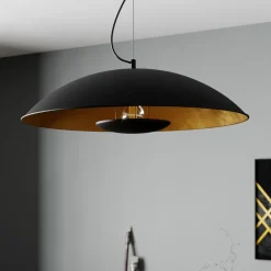 Lindby Pendellamper|Pendellamper > Emilienne pendellampe, sort, guldfarvet, Ø 60 cm