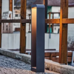 Terrassebelysning|Gadebelysning ^ Lindby Emima LED-gadelampe, 80 cm, antracit, aluminium