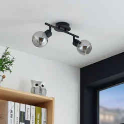 Lindby Loftlamper|Loftlamper > Eridia loftspot, sort, 2 lyskilder