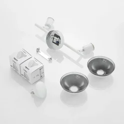 Lindby Spotlights > Erin loftspot, hvid, 2-lys, 31,5 cm, glas