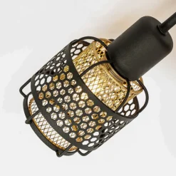 Lindby Loftlamper > Eudoria loftlampe, 5 lyskilder, sort/guld