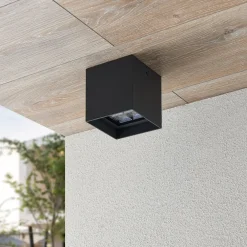 Lindby Udendørs Loftlamper > Eveta LED-loftlampe, 10 cm, antracit, aluminium, IP65