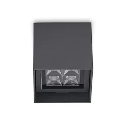 Lindby Udendørs Loftlamper > Eveta LED-loftlampe, 10 cm, antracit, aluminium, IP65
