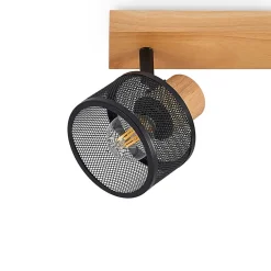 Lindby Spotlights > Evinora loftspot af træ, 3 lyskilder