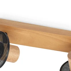 Lindby Spotlights > Evinora loftspot af træ, 3 lyskilder