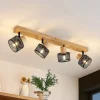 Lindby Loftlamper|Loftlamper > Evinora loftspot, 77 cm, sort, 4 lyskilder, træ