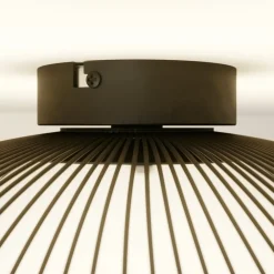 Loftlamper|Loftlamper ^ Lindby Fabronia loftlampe, sort/hvid, glas, kugle, E27