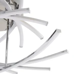 Lindby Loftlamper > Flakira LED-loftlampe, 10 lyskilder, krom