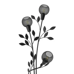 Gulvlamper|Gulvlamper ^ Lindby Florentine gulvlampe Kanye, 160 cm, sort, 3 lyskilder.