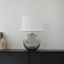 Lindby Bordlamper > Florentino bordlampe, 49 cm, keramik, tekstil