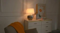 Lindby Bordlamper > Florentino bordlampe, 49 cm, keramik, tekstil