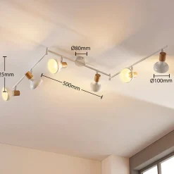 Lindby Loftlamper|Loftlamper > Fridolin loftspot, 160 cm, 6 lyskilder, hvid, metal