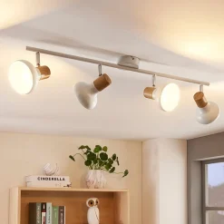 Lindby Loftlamper|Loftlamper > Fridolin loftspot, 70 cm, 4 lyskilder, hvid, metal
