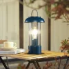 Dekorationsbelysning|Terrassebelysning ^ Lindby genopladelig bordlampe Yvette, blå, IP44, touchdæmper