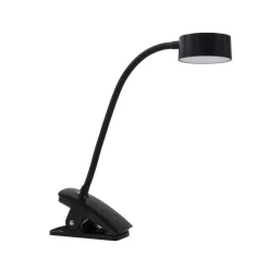 Lindby Arbejdsrum/Kontor|Bordlamper > genopladelig klemmelampe Maori, sort, metal, CCT